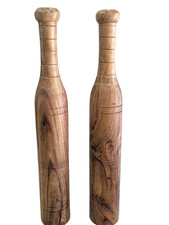 Set of 2 Wood Indian Clubs, Mugdar Meel Clubbell Karla Kattai Exercise Tool 2 Kg