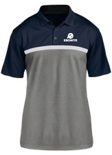 Ebonite Bowling Competitor Polo Navy/White/Gray