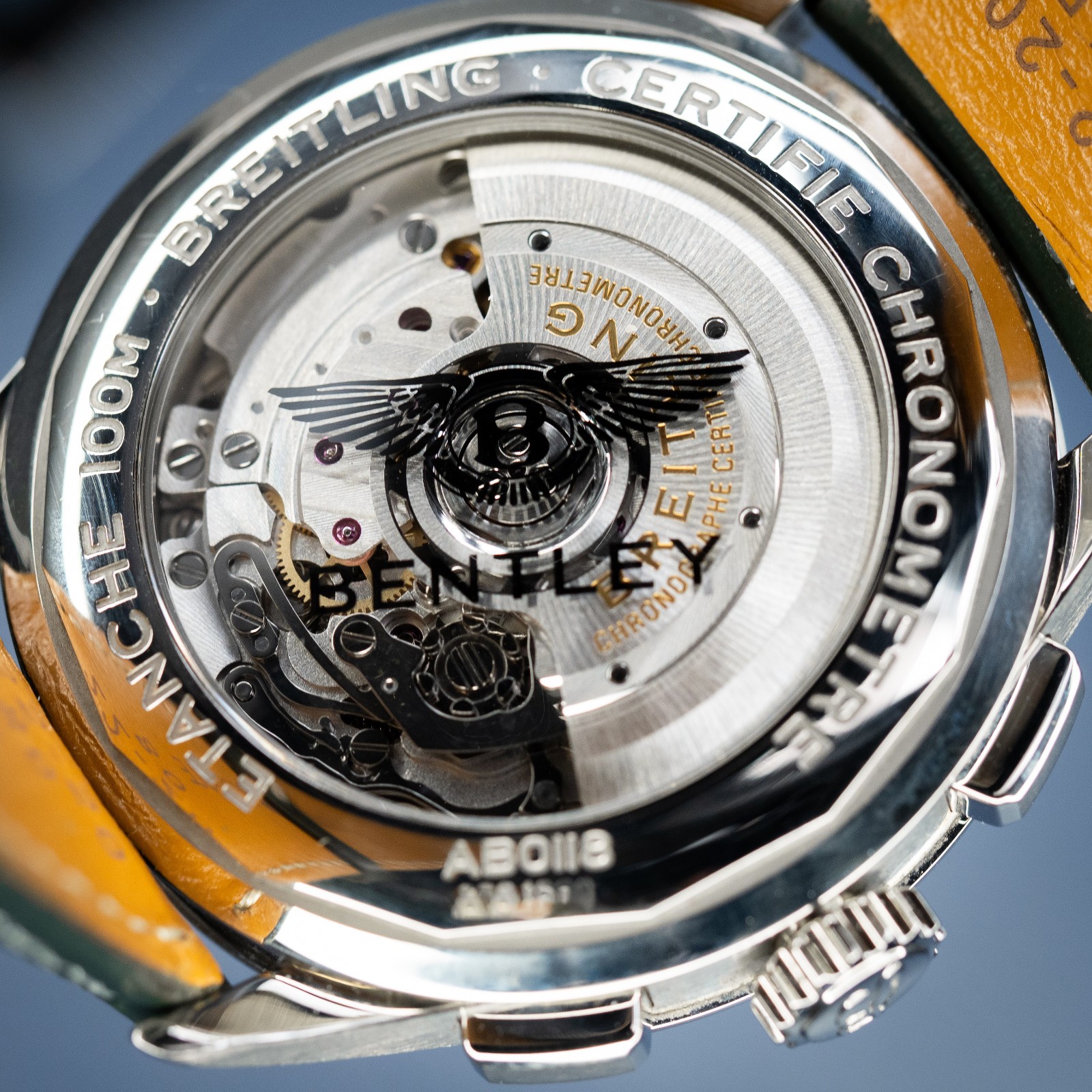 Breitling Premier B01 Chrono 42 AB0118 Rare Green Bentley Racing Box Papers image 3