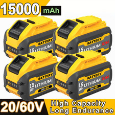 4 Pack 15.0Ah Replacement for DeWalt 20V/60V MAX Battery Lithium-ion DCB609