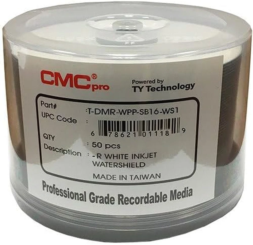 Watershield Glossy White Inkjet Hub 16X DVD-R - 50-Pack - Image 2 of 3