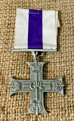 WW2 military cross silver plated copy George GVI
