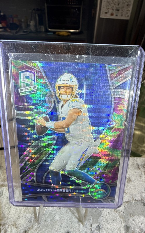 2022 Panini Spectra Justin Herbert #70 Celestial Prizm /99 Los Angeles Chargers