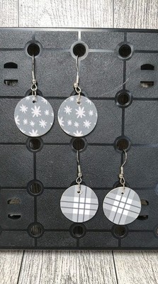 Earrings-Wood Circle-Set Of Two