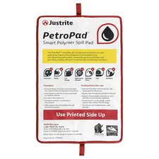 Justrite 83986 Sorbent Pad, 35.8 In X 53.9 In, Flammable Liquids, Fuels, White,