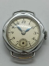 Vintage Trench Watch Military Cal. FHF 125 WORKING women Size Swiss Made 