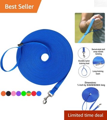 Versatile 20ft Blue Agility Dog Leash - Great for Training & Outdoor Adventures