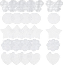 Mesh Plastic Canvas Kits 25 Pieces 5 Shapes Blank Mesh Canvas Plastic Sheets ...