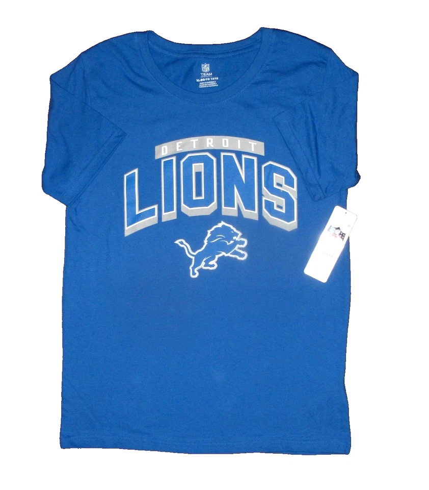 Detroit Lions Boys Short Sleeve T-Shirt NWT  X Large 14/16   NFL Team Apparel - Image 4 of 4