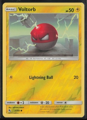 Voltorb 21/68 Reverse Holo - Hidden Fates - NM