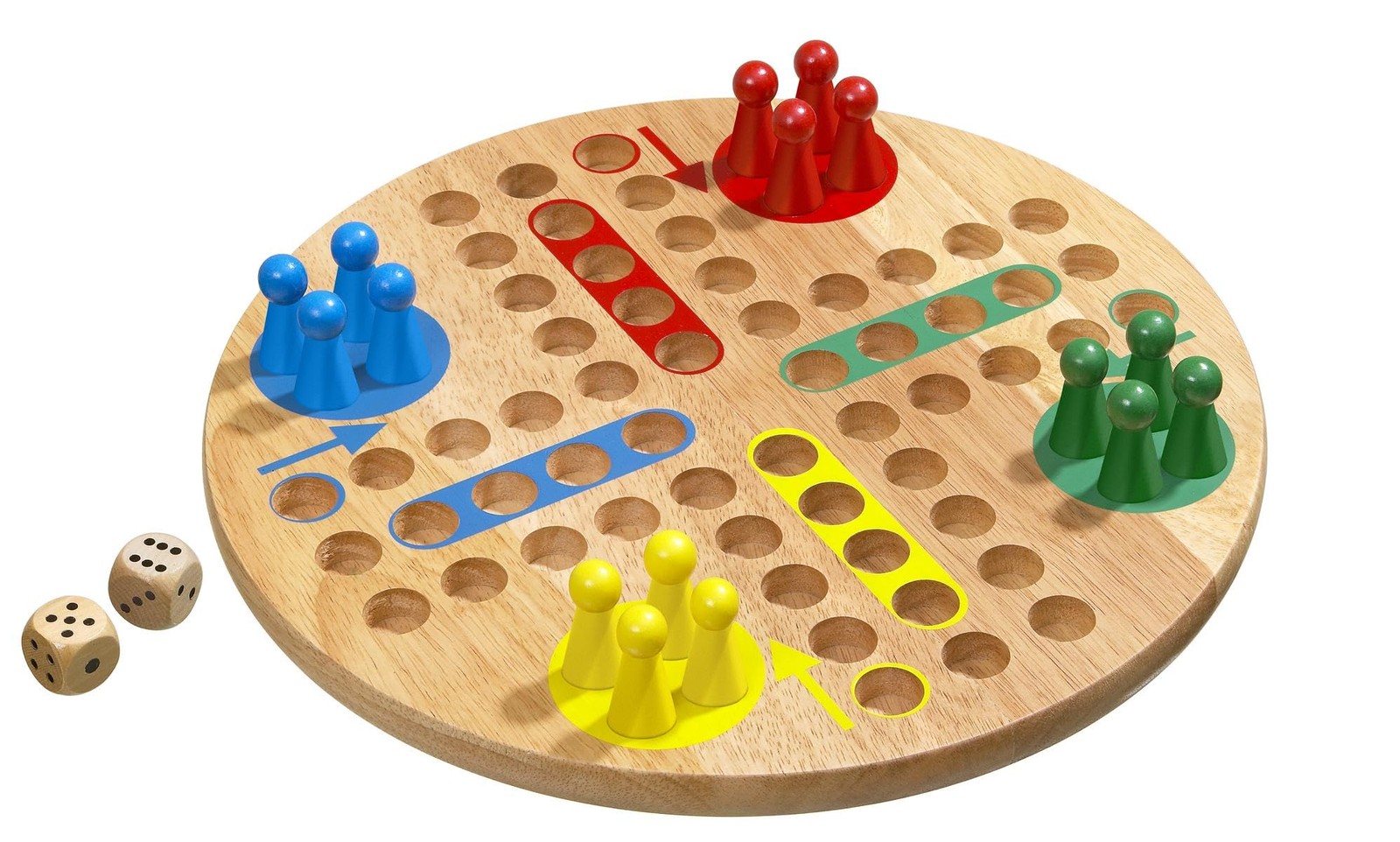 Philos 3303 - Würfelspiel, Ludo, groß, mit Spielfiguren und Würfel
