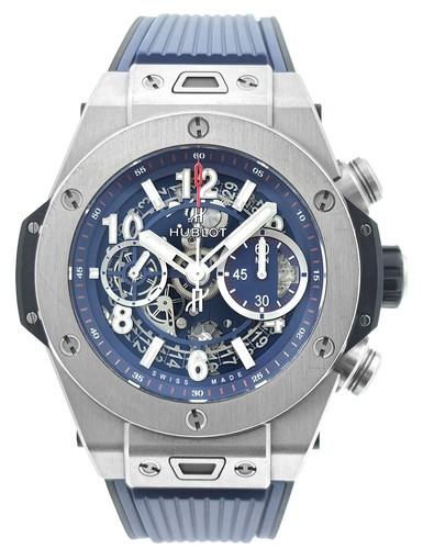 Hublot Big Bang Unico 411.NX.5179.RX Blue Dial Chronograph 45MM Men's Box Papers