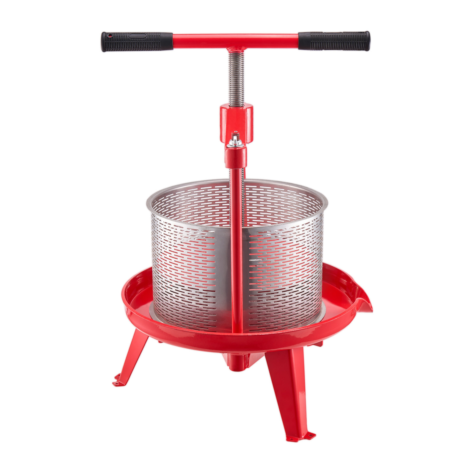 VEVOR Fruit Wine Press Manual Press for Wine Making 2.38 Gal/9L Stainless Steel