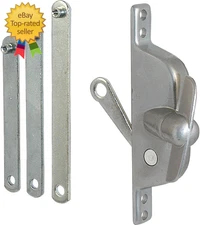 H 3557 Jalousie Operator Reversible with Three Link Arms Aluminum Finish