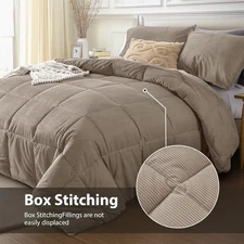 KASENTEX COMFORTER SET SOFT & COZY SIZE KING COLOR BROWN New!