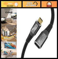 USB-C Extension Cable 40Gbps Data Transfer, 8K 120Hz, PD 240W, 0.5M/1.65FT
