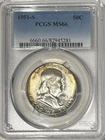 1951 S Franklin Half Dollar PCGS MS66 - Toned!