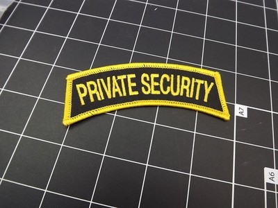 ''PRIVATE SECURITY'' PATCH BRAND NEW IRON-ON FREE SHIP-CLOSEOUT-FIRST QUALITY
