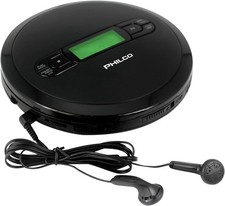 PHILCO Personal CD Player with MP3 Playback, FM Radio  60 Second Black
