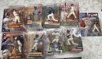 #ad #ad McFarlane Starting Lineup MLB Action Figures Lot 8 Boxed Original Packaging $45.00
