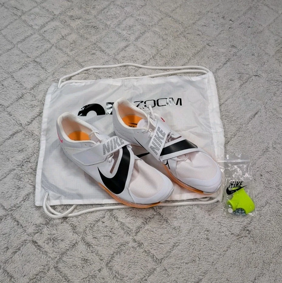 Nike Air Zoom Long Jump Elite White Hyper Pink Orange for  display picture 2