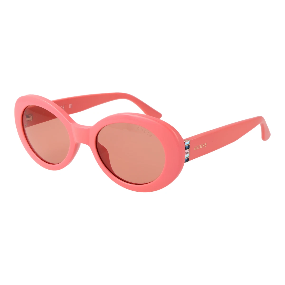 GUESS GU7552-74F-55  Sunglasses Size 55mmmm 145mmmm 20mm burgundy Guess Oval Sunglasses Brown Tortoise Frame Brown Gradient  main image 4