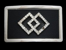 MI01168 VINTAGE 1970s  TWO DIAMONDS  WESTERN  COWBOY BELT BUCKLE