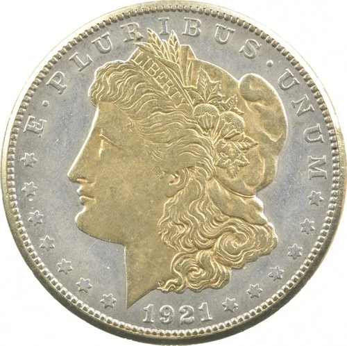1921 Morgan Silver Dollar Colorized - Gold Plated Reverse Proof Look *0510