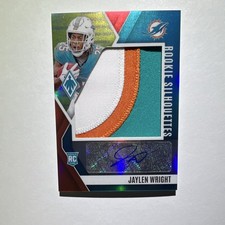 Panini 2024 Phoenix Jaylen Wright Rookie Silhouettes Patch Auto Dolphins RS-JWT