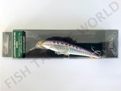 NORIES Laydown Minnow MID SW92 JDM Jerkbait - Color S-20H Holo Purple Iwashi