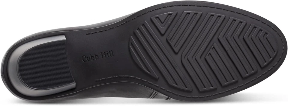 Zapatos de vestir Cobb Hill Winny para mujer sin cordones de cuero negro tacón de 2" Foto 3 de 4