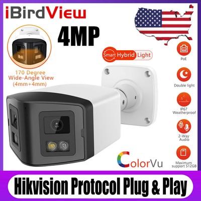 Hikvision Protocol Plug & Play 4MP Hybrid Light 170° Wide-Angle Field POE Camera