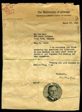Amos Alonzo Stagg Psa Dna Coa Signed 1930 Univ Chicago Letter Autograph