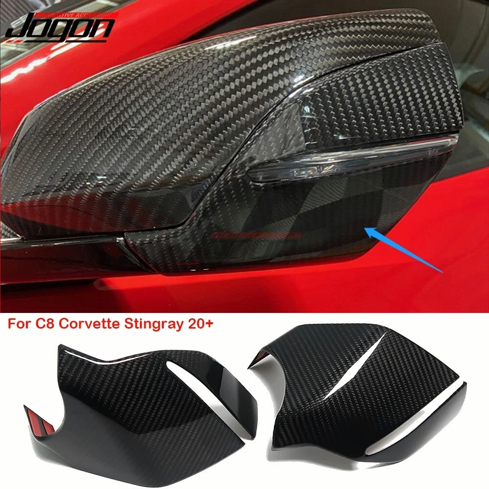 For Corvette C8 Stingray Z51 Z06 Coupe 20-24 Carbon Side Mirror Cover Lower Base
