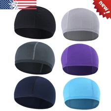 1/3Pack Cooling Skull Cap Thin Helmet Liner Beanie Cap Sweat Wicking Cycling Hat