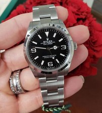 Complete Unworn 2021 Rolex Explorer 36m Stainless Steel Oyster Black Dial 124270