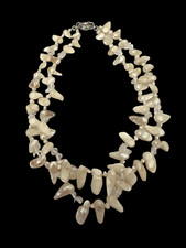 Pearl Necklace- Baroque Pearls- two strands- white- different shapes