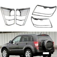 Chrome Front Head Rear Tail Light Lamp Cover Trim For 06-13 Suzuki Grand Vitara