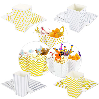 Popcorn Snack Box Schachtel Tüten Set 32 Stück Party Feier Tisch Dekoration