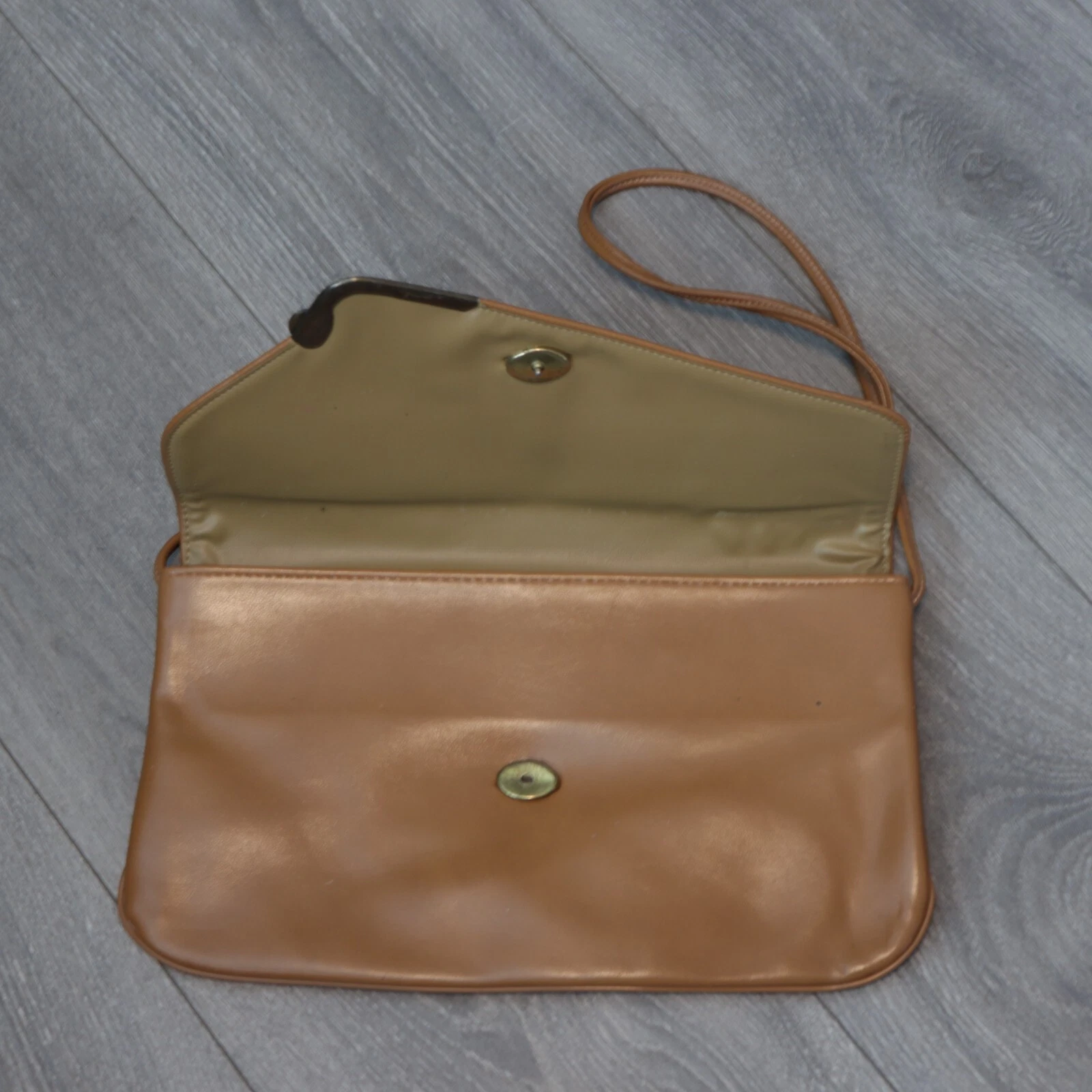 WANDLER Borsa a tracolla vintage S marrone ecopelle convertibile pochette foderata