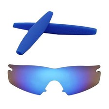 Walleva Ice Blue Replacement Lenses Blue Earsocks For Oakley M Frame Strike
