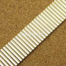 Mens Gold Plated Expanding Stretchy Watch Strap Expandable Bracelet 20 22 24mm