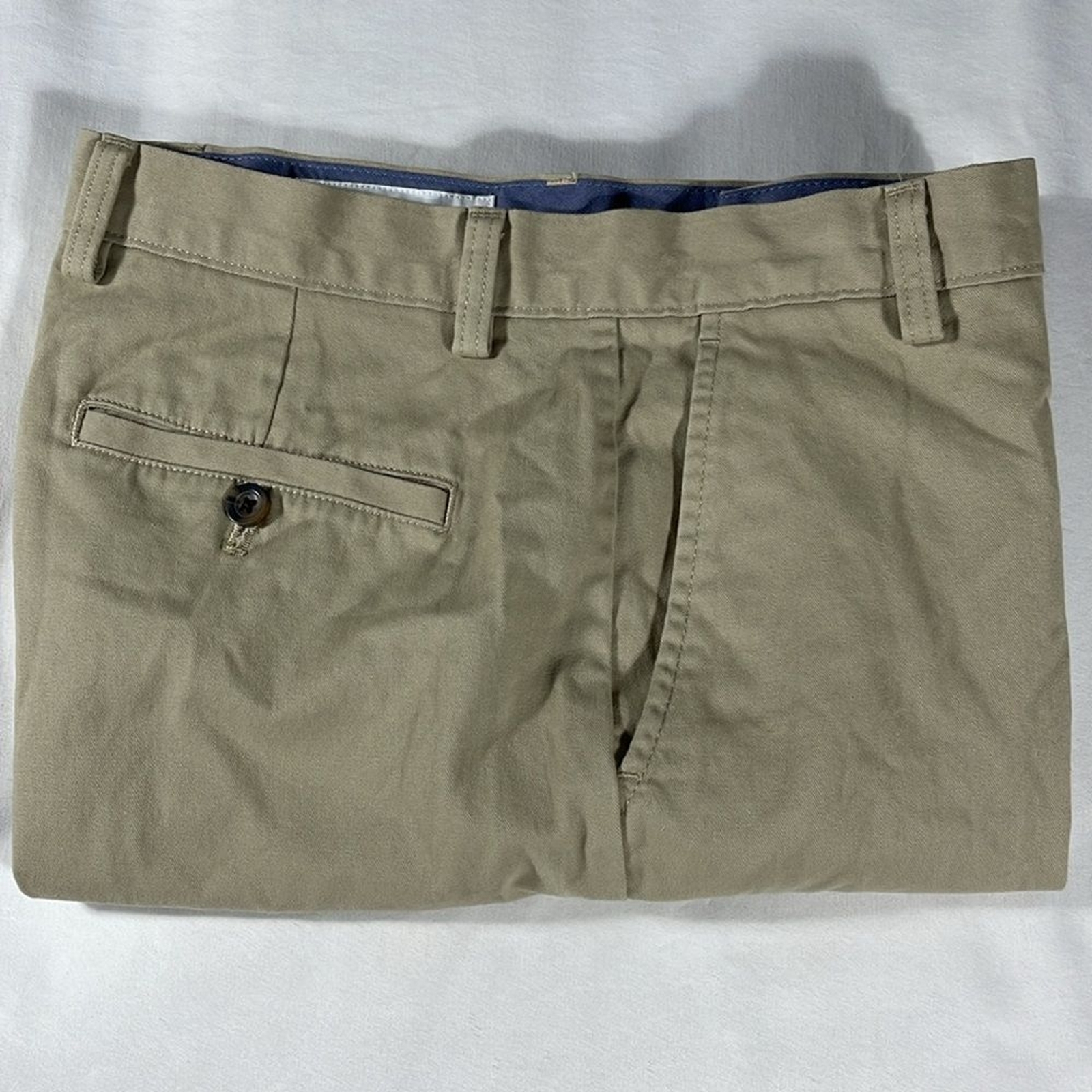 Amazon Essentials mens khaki basic flat front 8" … - image 9