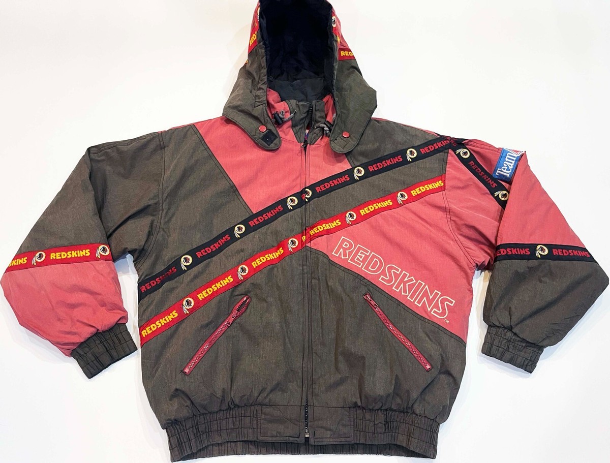 Vintage Pro Player NFL Washington Redskins Full Zip Hoodie Puffer