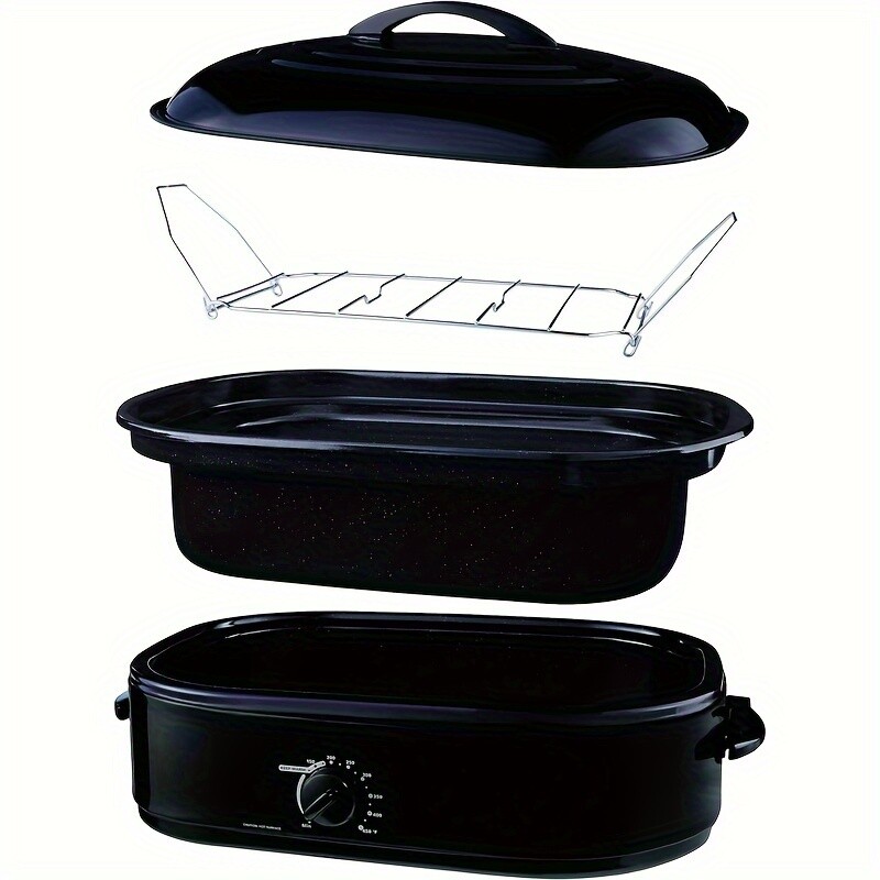 Electric Roaster Oven 16QT Turkey Roaster Oven w/ SelfBasting Lid