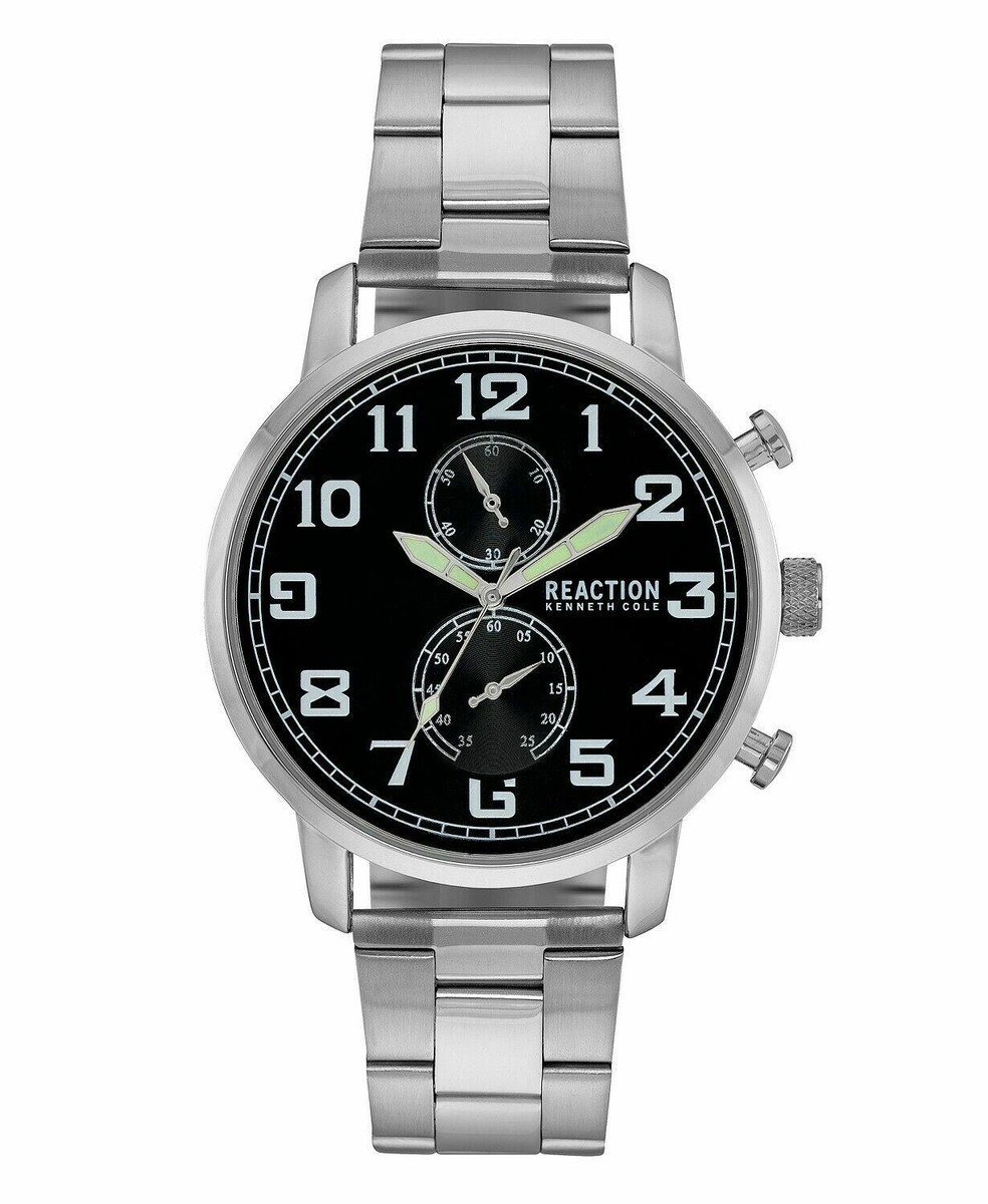 Kenneth Cole Reaction Metallic Silver Watch Wrist Watch Kenneth Cole Reaction Designer Japan Movement  main image 4