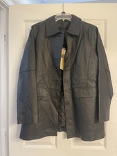 Nwt: Centigrade Washable Leather Coat W/ Thermolite Zip Out Lining, M, Black