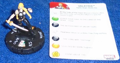 HERO CLIX - FEAR ITSELF - VALKYRIE - COMMON FIGURE  WITH CARD 