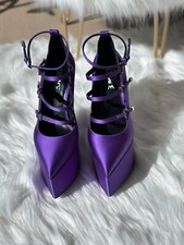 Versace Tempest Pump - Satin Purple - Size 39.5 (fits like a US size 8)