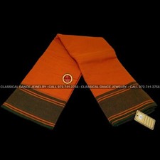 Orange Mehandi Green Dance Practice Sarees Half Saree Kalakshethra Sarees 